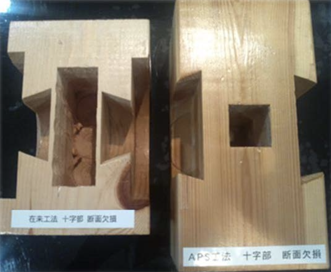 断面欠損を減らし木の強度を活かす